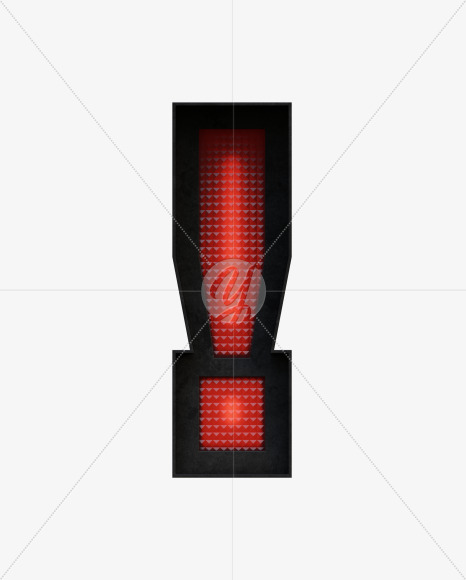 ! from Traffic Lights - 3D Lettering View 1 on Yellow Images Creative Fonts - S67095