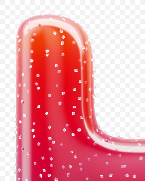 Letter H from Gummy-sugar Candy on Yellow Images Creative Fonts - S66707
