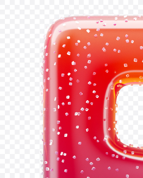 Letter F from Gummy-sugar Candy on Yellow Images Creative Fonts - S66705