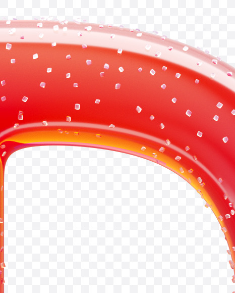 Letter D from Gummy-sugar Candy on Yellow Images Creative Fonts - S66703