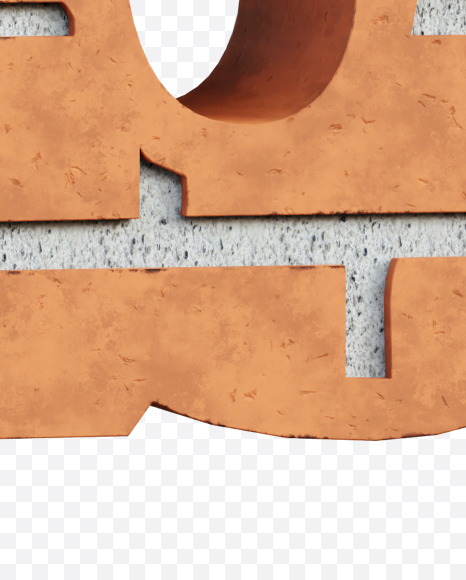 5 from Red Brick Alphabet on Yellow Images Creative Fonts - S66969