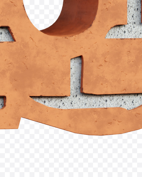 Letter J from Red Brick Alphabet on Yellow Images Creative Fonts - S66947