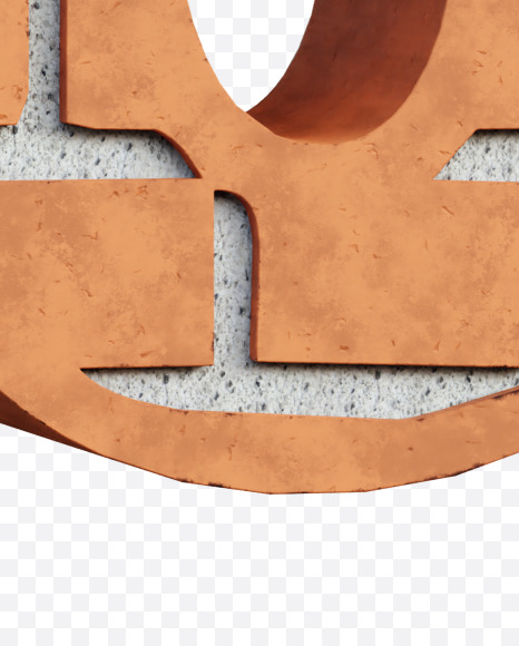 0 from Red Brick Alphabet on Yellow Images Creative Fonts - S66964
