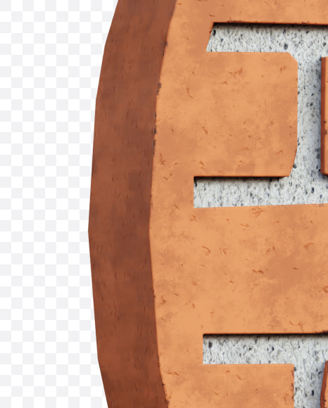 Letter C from Red Brick Alphabet on Yellow Images Creative Fonts - S66940
