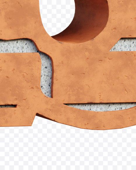 Letter S from Red Brick Alphabet on Yellow Images Creative Fonts - S66956