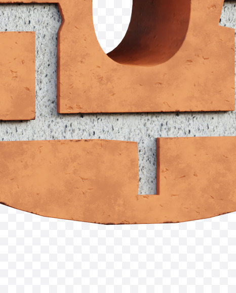 8 from Red Brick Alphabet on Yellow Images Creative Fonts - S66972