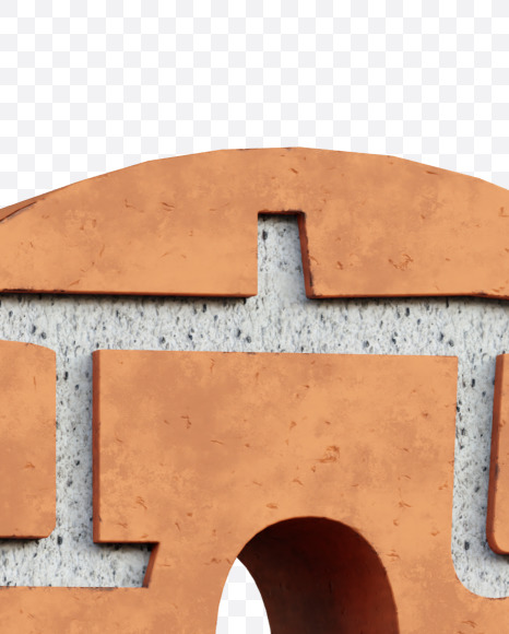 9 from Red Brick Alphabet on Yellow Images Creative Fonts - S66973