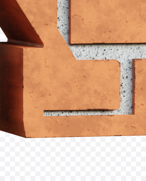 Letter K from Red Brick Alphabet on Yellow Images Creative Fonts - S66948