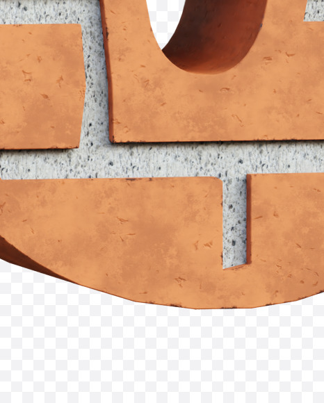 6 from Red Brick Alphabet on Yellow Images Creative Fonts - S66970