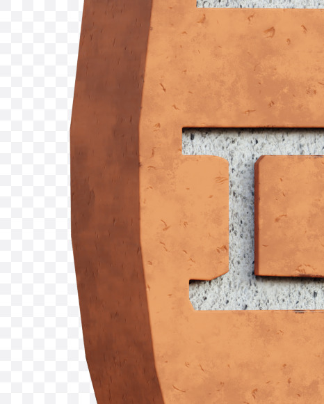 Letter Q from Red Brick Alphabet on Yellow Images Creative Fonts - S66954