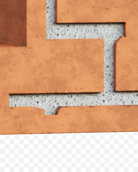 Letter T from Red Brick Alphabet on Yellow Images Creative Fonts - S66957
