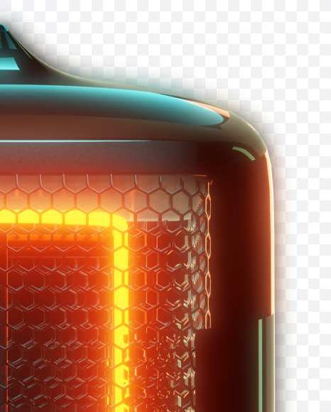 Letter J from Nixie Tube Alphabet on Yellow Images Creative Fonts - S67153