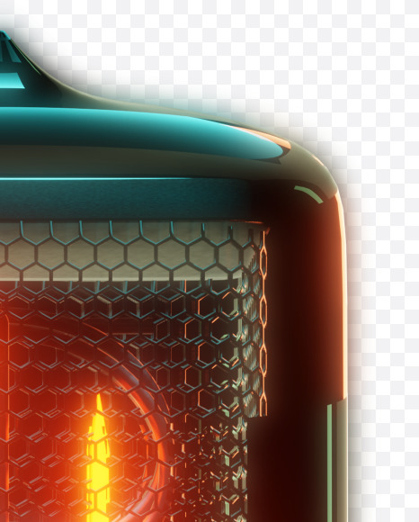 4 from Nixie Tube Alphabet on Yellow Images Creative Fonts - S67174