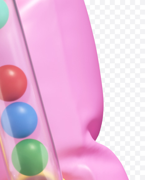 Letter M from Pink Toy font on Yellow Images Creative Fonts - S67366