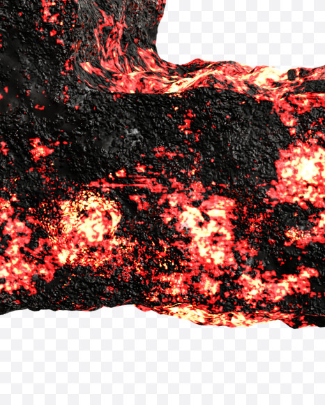 Letter L from Hot lava alphabet on Yellow Images Creative Fonts - S67409