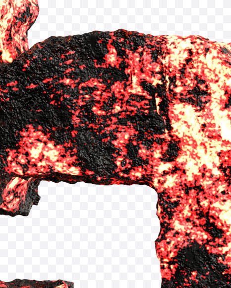 5 from Hot lava alphabet on Yellow Images Creative Fonts - S67429