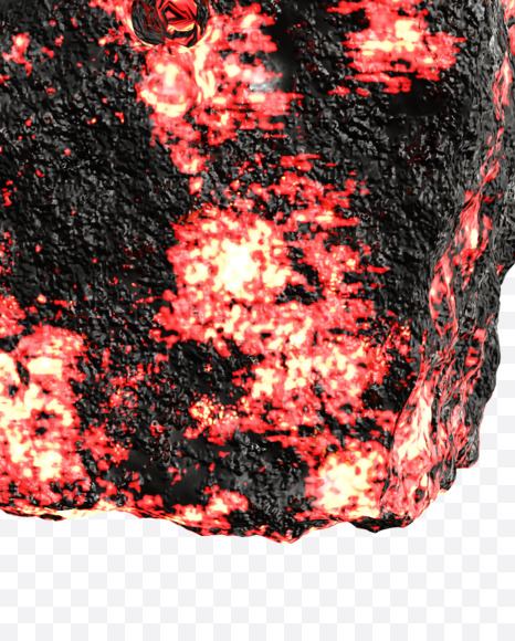 Letter W from Hot lava alphabet on Yellow Images Creative Fonts - S67420