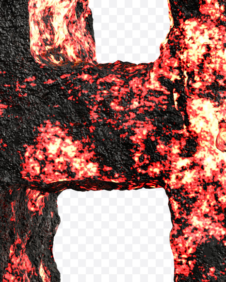 8 from Hot lava alphabet on Yellow Images Creative Fonts - S67432