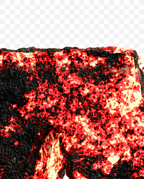 Letter A from Hot lava alphabet on Yellow Images Creative Fonts - S67398