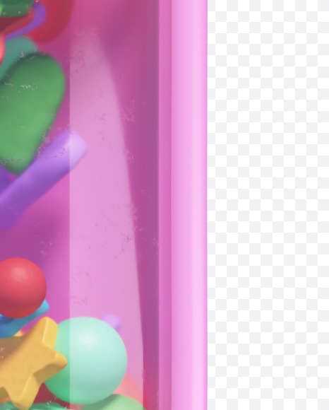Exclamation from Pink Rattle font on Yellow Images Creative Fonts - S67514