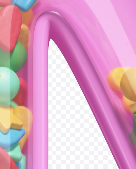 Letter N from Pink Rattle font on Yellow Images Creative Fonts - S67491