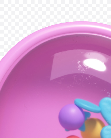 Letter M from Pink Rattle font on Yellow Images Creative Fonts - S67490