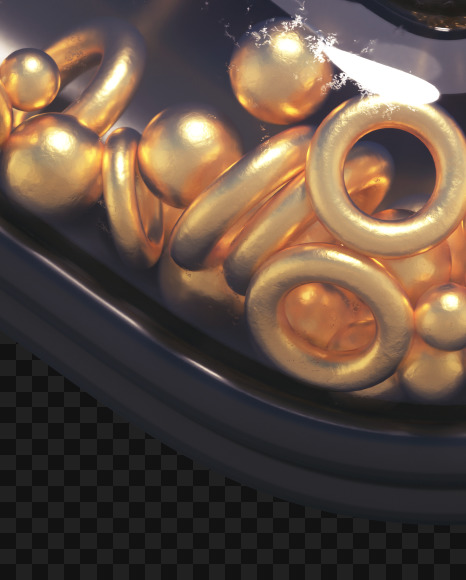 Heart from Black & Gold font on Yellow Images Creative Fonts - S67562