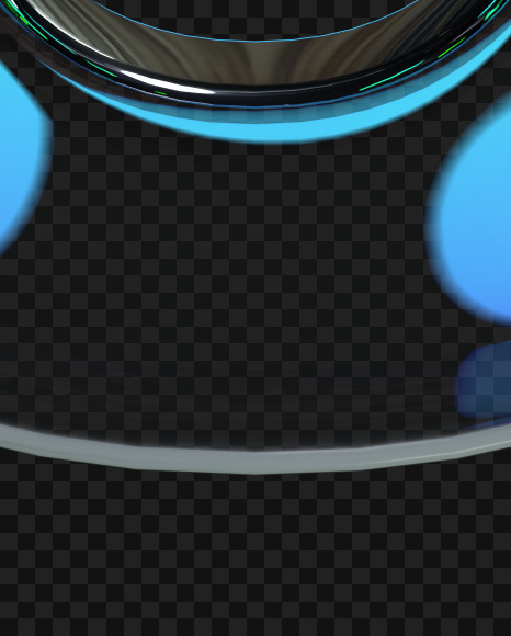 Letter U from Colored blobs font on Yellow Images Creative Fonts - S67621