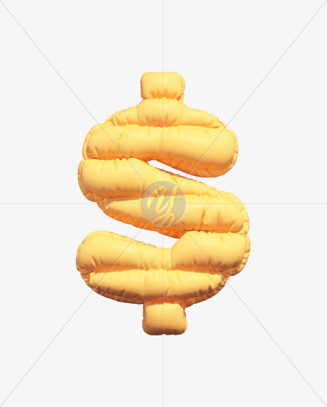 Dollar from Yellow Puffer font on Yellow Images Creative Fonts - S67725