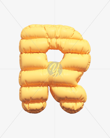 Letter R from Yellow Puffer font on Yellow Images Creative Fonts - S67702