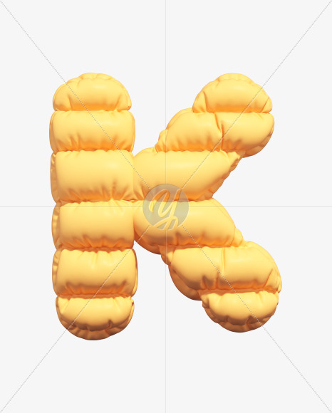 Letter K from Yellow Puffer font on Yellow Images Creative Fonts - S67695