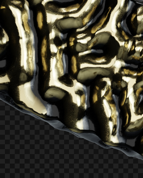 Letter S from Organic Pattern Gold on Yellow Images Creative Fonts - S67749