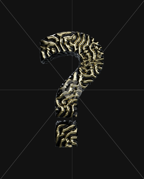 ? from Organic Pattern Gold on Yellow Images Creative Fonts - S67771