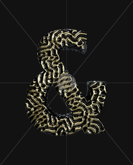 & from Organic Pattern Gold on Yellow Images Creative Fonts - S67767