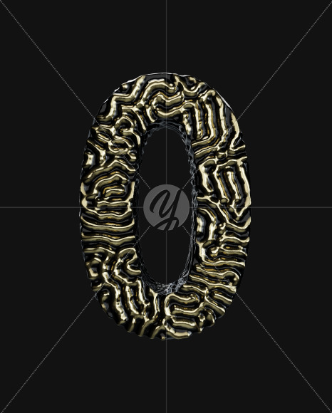 0 from Organic Pattern Gold on Yellow Images Creative Fonts - S67757