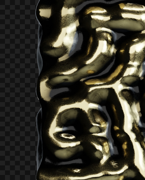 Letter B from Organic Pattern Gold on Yellow Images Creative Fonts - S67732