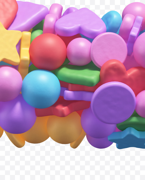 Letter D from Candy alphabet on Yellow Images Creative Fonts - S67901