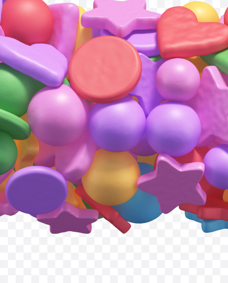 Letter L from Candy alphabet on Yellow Images Creative Fonts - S67909