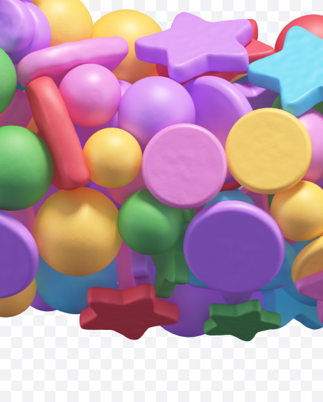 Letter B from Candy alphabet on Yellow Images Creative Fonts - S67899