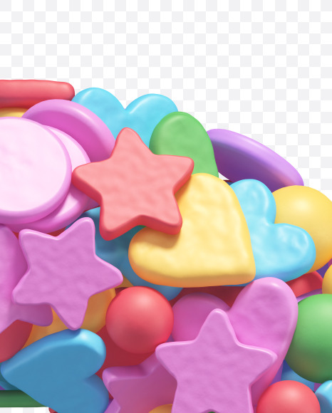 3 from Candy alphabet on Yellow Images Creative Fonts - S67926