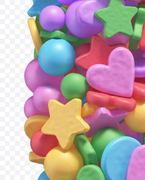 Letter R from Candy alphabet on Yellow Images Creative Fonts - S67915