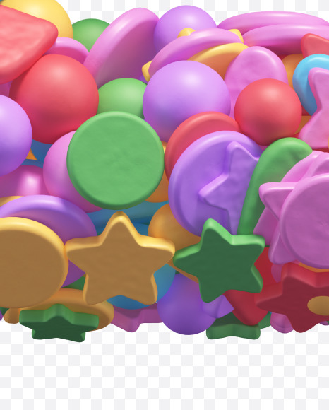 Letter E from Candy alphabet on Yellow Images Creative Fonts - S67902