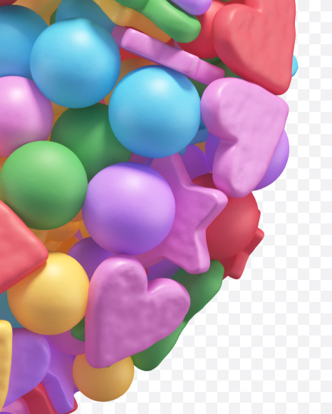 Question mark from Candy alphabet on Yellow Images Creative Fonts - S67935