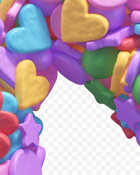 Letter K from Candy alphabet on Yellow Images Creative Fonts - S67908