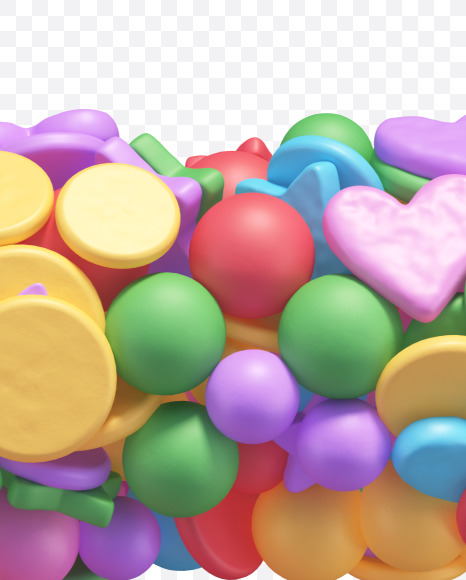 Letter F from Candy alphabet on Yellow Images Creative Fonts - S67903