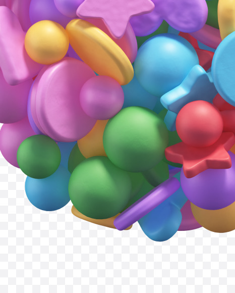 Letter W from Candy alphabet on Yellow Images Creative Fonts - S67920