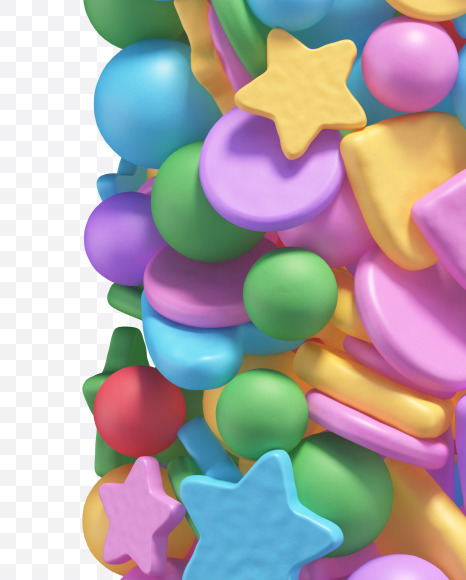 Letter N from Candy alphabet on Yellow Images Creative Fonts - S67911