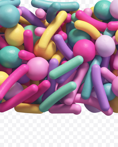 Letter L from Candy Sprinkles alphabet on Yellow Images Creative Fonts - S67966