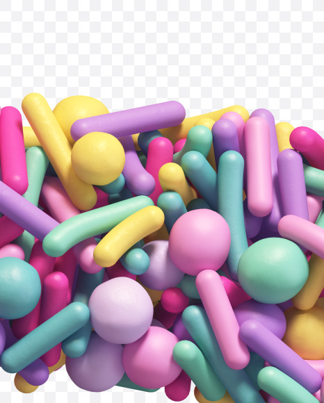 Euro from Candy Sprinkles alphabet on Yellow Images Creative Fonts - S67957