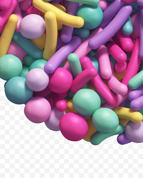 Percent from Candy Sprinkles alphabet on Yellow Images Creative Fonts - S67971